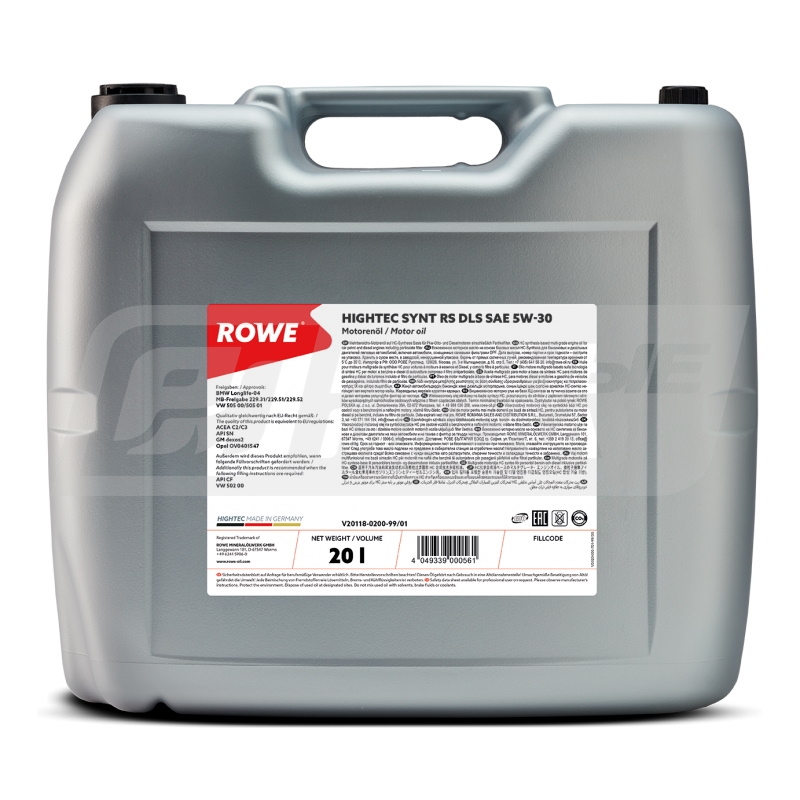 ROWE Hightec Synt RS DLS 5W30, 1л на розлив 20118020099